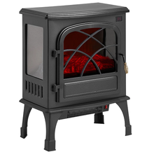 22.8-Inch Freestanding Electric Fireplace Stove Heater, 1500W 5120BTU Portable Fireplace