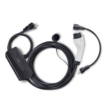 16A 120V/240V NEMA 6-20P Plug & 5-15 Adapter With 28ft Cable EV Charging Station For SAE J1772