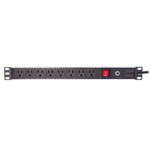 1U Power Distribution 8 Way PDU With Main Switch and Breaker