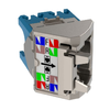 1 Port 22-26 AWG Mini-Com Cat6A 45 Angled Wire Cap Shielded TG Jack Module CJSLRCAPBU-X (Pack Of 10)