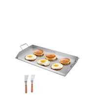32x16 inch Stainless Steel Griddle Universal Flat Top Rectangular Plate  for Camping Tailgating Party