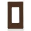 Leviton 1-Gang Decora Plus Screwless Wallplate Brown 80301-S0