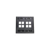 Leviton Dual-Gang QUICKPORT Wallplate 8-Port Black 42080-8EP