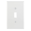 Leviton 1 Gang Toggle Wallplate Midway Size White PJ1-W