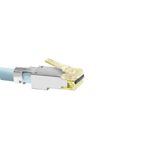 Simply45 10G Rated RJ45 Ultra Slim Shielded Field Plug for Cat6/6a/7a  Shielded LAN Cables