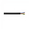 24 AWG 4 Pair Cat5e Rip Cord CMR/CMX Outdoor Sunlight Resistant Cable Black 51-240-E1 1000 ft