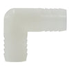 1-1/2 White Nylon Hose Barb Union Elbow 33399W