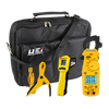 HVAC Clamp Meter Kit featuring a Clamp Meter, Infrared Thermometer, K-Type Pipe Clamp Adapter, and Carrying Case HVACKIT