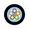 Standard 5-Element All-Dielectric Rodent-Protected Dry-Core Outdoor Loose Tube Fiber Optic Cable 07237-01
