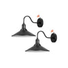 Industrial Weather Resistant Farmhouse Outdoor Wall Sconce Light Fixture with Auto On/Off 2 Pack
