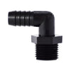 1/2 X 1/2 Hose Barb X MIP Black Polyethylene Elbow 33311B