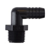 1/2 X 1/4 Hose Barb X MIP Polypropylene Elbow 33048P
