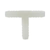 1 White Nylon Hose Barb Tee 33438W