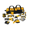 20V MAX Dewalt 10 Tool with Batteries Charger Contractor Bags Combo Kit DCK1020D2