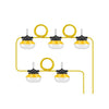 5 Head Heavy Duty 50FT Commercial LED Construction String Work Lights 50W, 5,000 Lumens