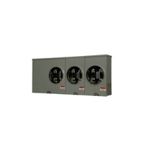 3 Gang 100A 600V Single Phase Four Jaw Meter Socket 1009694CH