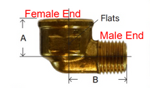 1/4" FNPTF X 1/8" MNPTF Street Elbow Forged Reducing 90 Degree Brass Fitting Pipe 28261
