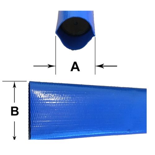thumbnail image 2 of 4" X 50' Blue PVC Lay Flat Water Discharge Hose – Heavy-Duty, Free Shipping 2 of 6