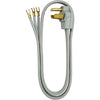 4' Ft 6/2-8/1 SRDT Gray Replacement cord 50A NEMA 10-50P Flat Range Cord 9014SW8809 (Pack of 12)