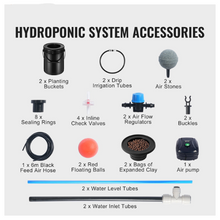 DWC Hydroponic System 5 Gal 2 Buckets Grow Kit for Leafy Vegetables