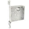 Caja de 4 pulgadas con corchetes cuadrados, 1-1/2 pulgadas de profundidad, soldada con orificios para conductos 52151-WB (paquete de 75)