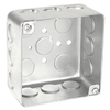 Caja cuadrada de 4 pulgadas, embutida a 2-1/8 pulgadas de profundidad, con orificios para conductos 52171-1/2DR (paquete de 125)