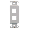 Leviton 2 Port Quickport Decora Insert Gray 41642-GY