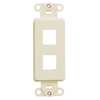 Leviton 2 Port Quickport Decora Insert Light Almond 41642-T