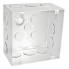 Caja de conexiones cuadrada de 6,35 cm de profundidad y orificios de 2,54 cm 6350-1 (paquete de 20)