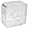 Caja cuadrada de 4 pulgadas, embutida a 2-1/8 pulgadas de profundidad, con orificios para conductos 52171-3/4DR (paquete de 55)