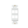Leviton 4 Port Quickport Decora Insert White 41644-W
