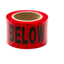 6" X1000 4MIL Red Caution Tape 1595 (Pack of 2)