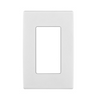 Leviton 1-Gang Screwless Snap On Wallplate White REWP1-WW