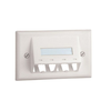 4 Port Mini-Com Classic Series Faceplate Horizontal Module ABS Sloped CFPHSL4IW