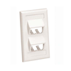 4 Port Mini-Com Classic Series Vertical Sloped Faceplate ABS Label Pocket CFPSL4IWY