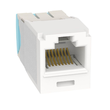 1 Port 28-30 AWG Mini-Com Cat6A 10Gig Jack Module TG Style UTP RJ45 CJT6X88TGAW