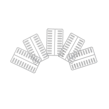 0.56x0.18 Plastic Snap Icon Data Image Faceplate ABS CIDWH-C (Pack of 100)