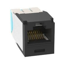 1 Port 28-30 AWG Mini-Com Cat6A 10Gig Jack Module TG Style UTP RJ45 CJT6X88TGBL