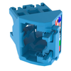 22-26 AWG Mini-Com Cat6A Left/Right 45 Angle Wire Cap TG Style UTP Module CJLRCAPBU-X (Pack of 10)