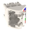 22-26 AWG Mini-Com Cat6 Left/Right 45 Angle Wire Cap TG Style UTP Module CJLRCAPIW-X (Pack of 10)