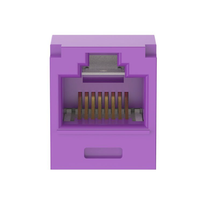 1 Port 28-30 AWG Mini-Com Cat6A 10Gig Jack Module TG Style UTP RJ45 CJT6X88TGVL (Pack of 10)