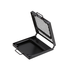 22.4" Folding Campfire Grill Portable Heavy Duty Steel Mesh Grate