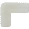 1/4 White Nylon Hose Barb Union Elbow 33390W