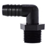 1/4 X 3/8 Hose Barb X MIP Black Polyethylene Elbow 33309B