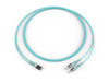 Fiber Optic Jumper Standard LC Duplex MM / ST MM OM3 50um 2F Zipcord Riser Aqua 2M CORNING-C 055002T5120002M