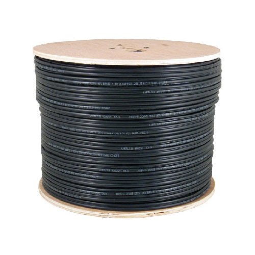 2000' 24 AWG 4 Pairs Black CAT5E CMXT Direct Burial Shielded LSZH Jack