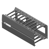 Motive Glacier White Horizontal Cable Manager with Cable Pass-Through Ports 2U x 19