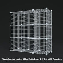 White Grid Cubbie Panel - 14"L X 14"W Econoco GS14/W (Pack of 10)