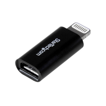 Compact Micro USB to Lightning Connector Apple MFi Certified Adapter Black