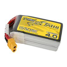 Tattu R-Line Version 4.0 1550mAh 4S1P 14.8V 130C Lipo Battery Pack With XT60 Plug